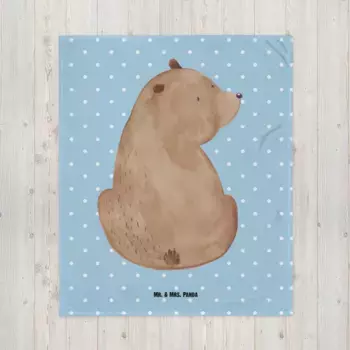 Плед Mr. & Mrs. Panda, синий