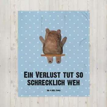 Плед Mr. & Mrs. Panda, синий