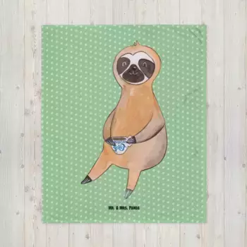 Плед Mr. & Mrs. Panda, зеленый