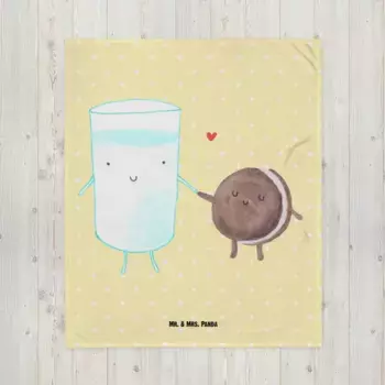 Плед Mr. & Mrs. Panda, желтый