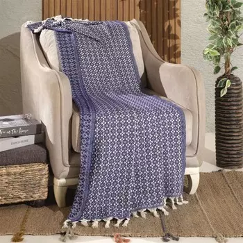 Плед на мягкий диван Evidea - темно-синий - 130x150 см