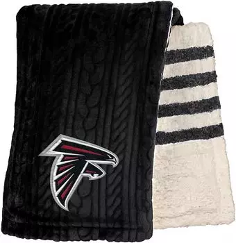 Плед Pegasus Sports Atlanta Falcons с тиснением в полоску из шерпы Nfl