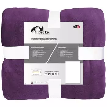 Плед под ТВ серо-коричневый из микрофибры CelinaTex, фиолетовый