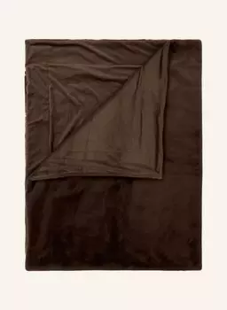 Плед пушистый Essenza, коричневый