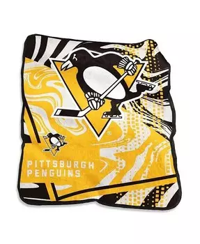 Плед Raschel Swirl размером 50 x 60 дюймов Pittsburgh Penguins Logo Brands, желтый