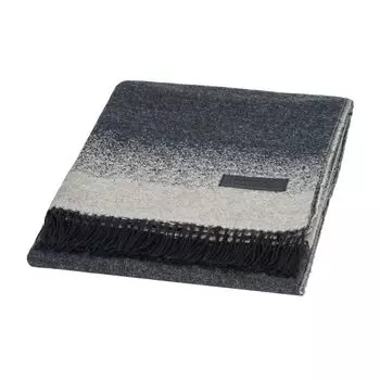 Плед Рига, модная полоска и широкий градиент 140х180 см, Ciel (голубой) Proflax, бежевый