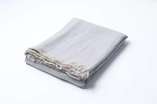 Плед с бахромой, серый, 165х210 WoodFurniture