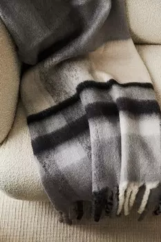 Плед с рисунком H&M, 130x170 см, серый