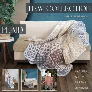 Плед Sei Design, бежевый