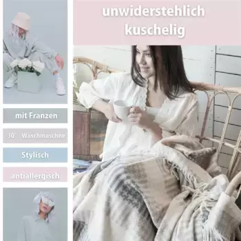 Плед Sei Design, бежевый