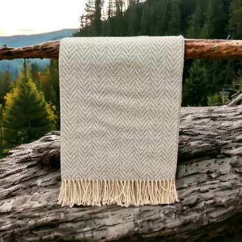 Плед Somma Amelie Wool And Cotton With Fringes, 130170 см, серый