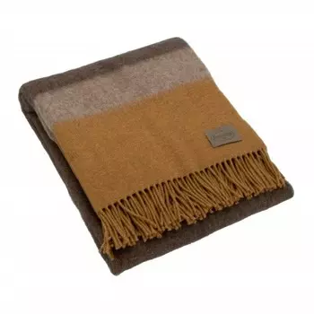 Плед Somma Cosmo In Wool And Alpaca, 130180 см, охра