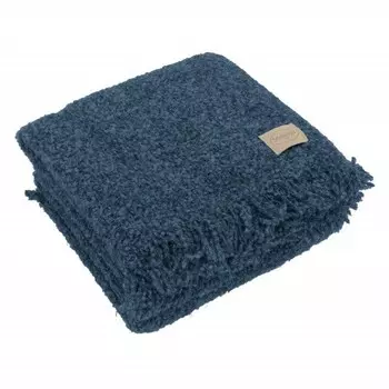 Плед Somma Ecuador Alpaca Wool With Fringes, 140190 см, синий