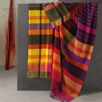 Плед Somma из чистой австралийской мериносовой шерсти, фуксии