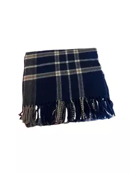 Плед Somma Pure Wool Mudec With Fringes, 130190 см, синий