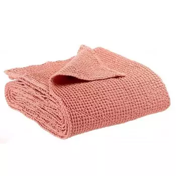 Плед StoneWashed Honeycomb из однотонного хлопка - Maia Vivaraise, лепесток