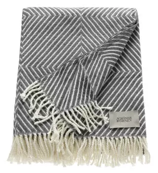 Плед sw-tebas tebas Schner Wohnen, темно-серый/бежевый