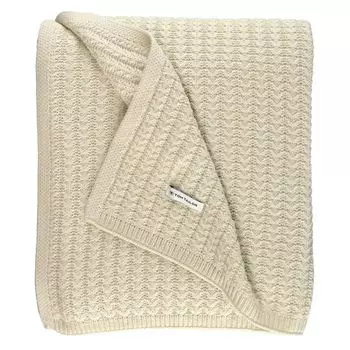 Плед Tom Tailor Вязаный кремово-белый размер 130х170