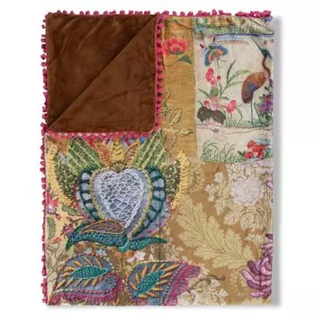 Плед ТВ из шерсти мериноса бежевый 160х200 - Muller Textil, охра