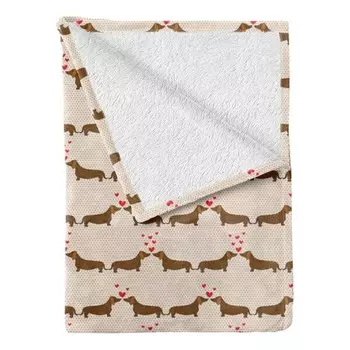 Плед twentyfour Dackel I, 230 см цвет schokolade/vermilion