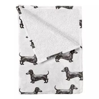 Плед twentyfour Dackel II, 175 см цвет taupe/wei