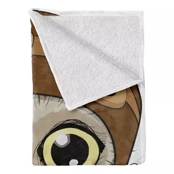 Плед twentyfour Eulen II, 230 см цвет gelb/kakao