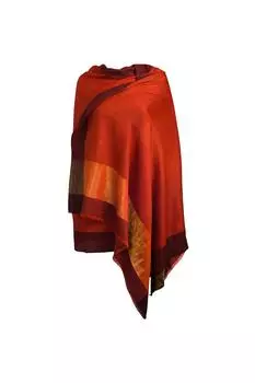 Плед «Венера» из кашемира и шерсти мериноса Pure Luxuries London, оранжевый