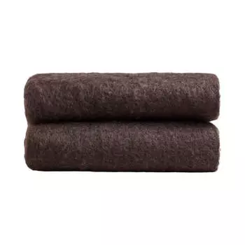 Плед Zara Home Carded Wool, бордовый