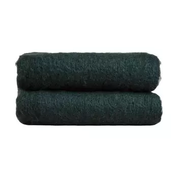 Плед Zara Home Carded Wool, темно-зеленый