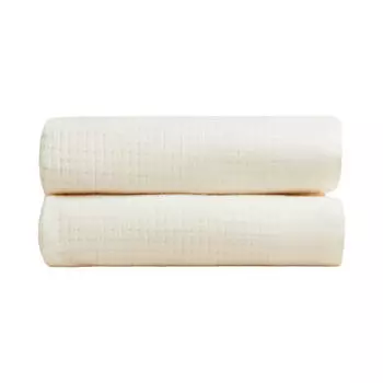 Плед Zara Home Checked Mini, кремовый