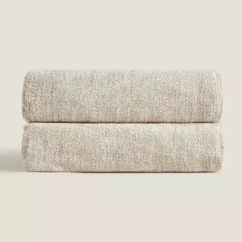 Плед Zara Home Chunky Chenille, бежевый