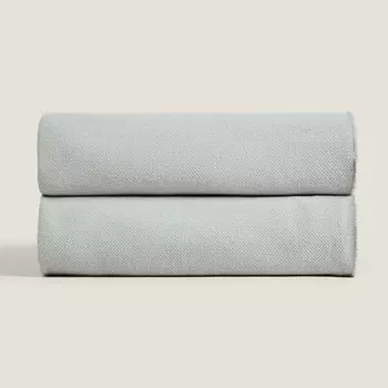 Плед Zara Home Contrast Stripe, голубой