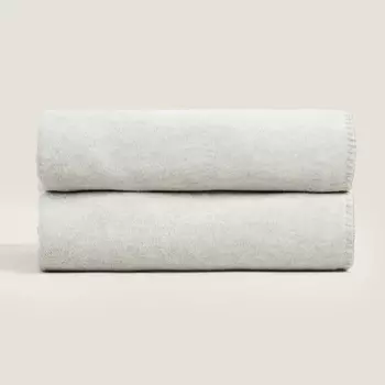 Плед Zara Home Double-faced, серый