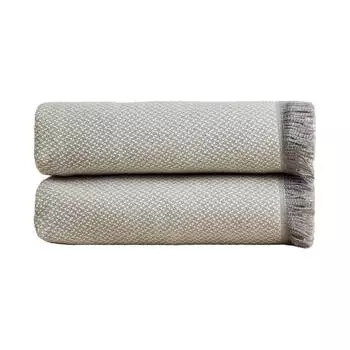 Плед Zara Home Fringed Acrylic, ледяной серый