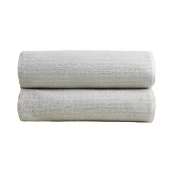 Плед Zara Home Fringed Soft-touch, серовато-зеленый