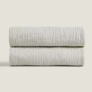 Плед Zara Home Jacquard, серый