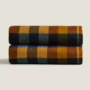 Плед Zara Home Multicoloured Checked Wool, мультиколор
