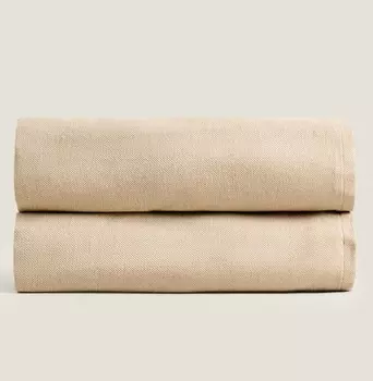 Плед Zara Home Plain Multipurpose, светло-бежевый