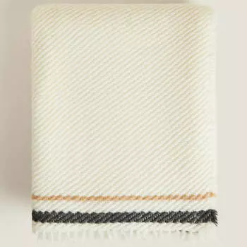 Плед Zara Home Striped Wool, 140х190 см