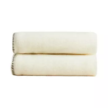 Плед Zara Home Wool, кремовый