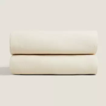 Плед Zara Home Wool, кремовый