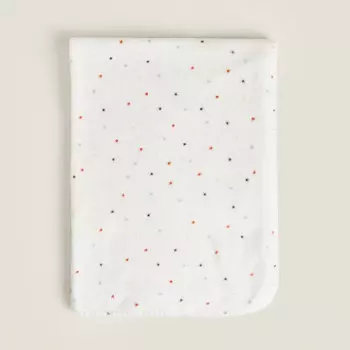 Плед Zara Multicoloured Stars Fleece, белый