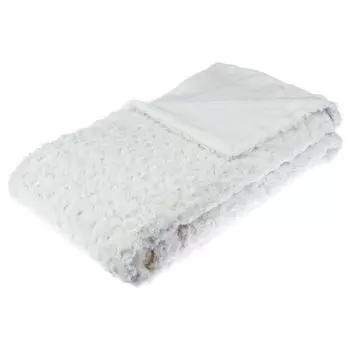 Плед "Зоа" фланель - зеленый хаки - 150х125 см - Atmosphera crateur d'interieur Atmosphera Crateur d'intrieur, бежевый