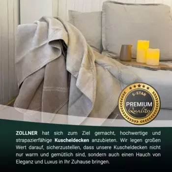 Плед Zollner, бежевый