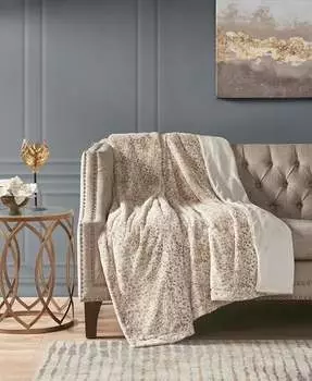 Плед Zuri из искусственного меха, 60 x 70 дюймов Madison Park, бежевый