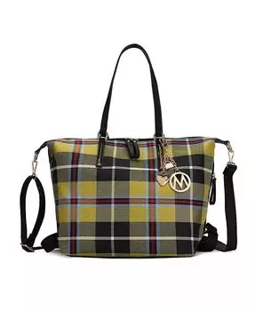 Пледовая большая сумка Layla, трансформируемая в рюкзаке, от Mia K Mkf Collection, желтый