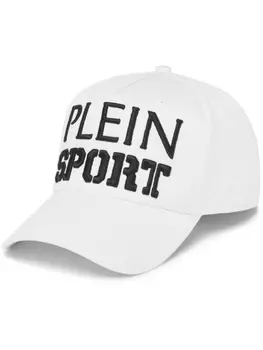 Plein Sport бейсболка с вышитым логотипом, белый