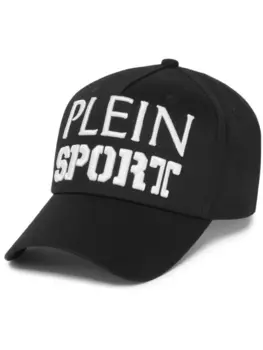 Plein Sport бейсболка с вышитым логотипом, черный