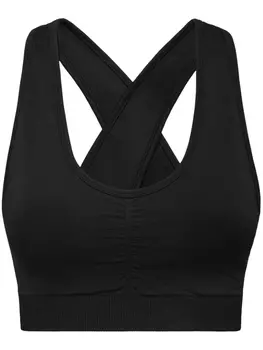 Plein Sport бесшовный спортивный бюстгальтер с широкими бретелями, черный