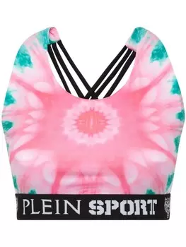 Plein Sport бюстгальтер с логотипом, розовый